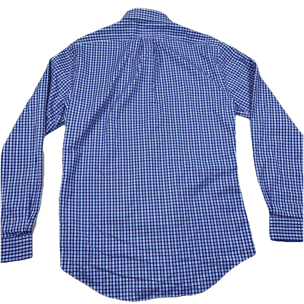 Polo Ralph Lauren Slim Fit Performance Men's‎ Medium Gingham Check Pink Pony
